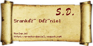 Srankó Dániel névjegykártya